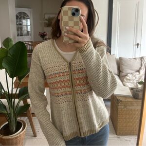 Vintage Liz Claiborne Patterned Sweater